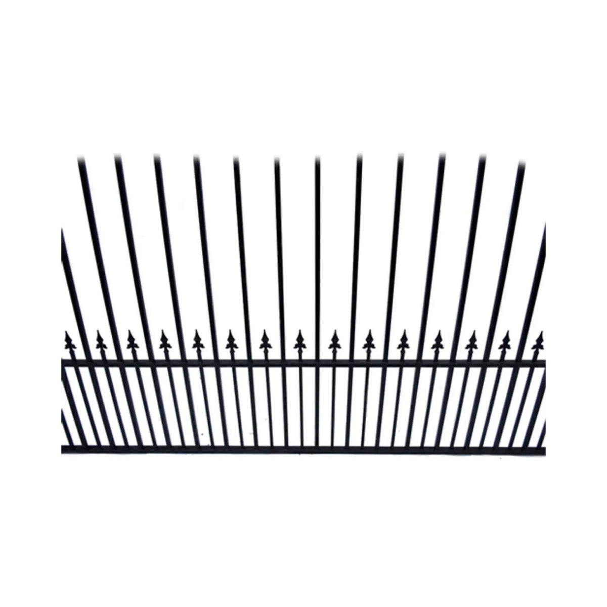 [12-18FT] Heavy-Duty Prague-Style Powder-Coated Galvanized Steel Dual Swing Driveway Gate (SAK48530) by SAKSBY WHOLESALE