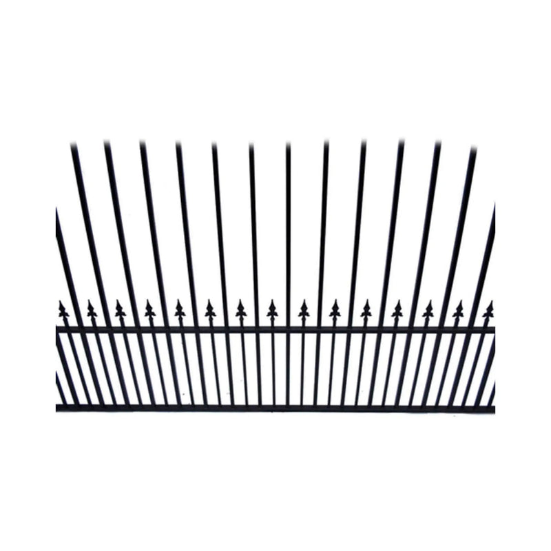 [12-18FT] Heavy-Duty Prague-Style Powder-Coated Galvanized Steel Dual Swing Driveway Gate (SAK48530) by SAKSBY WHOLESALE