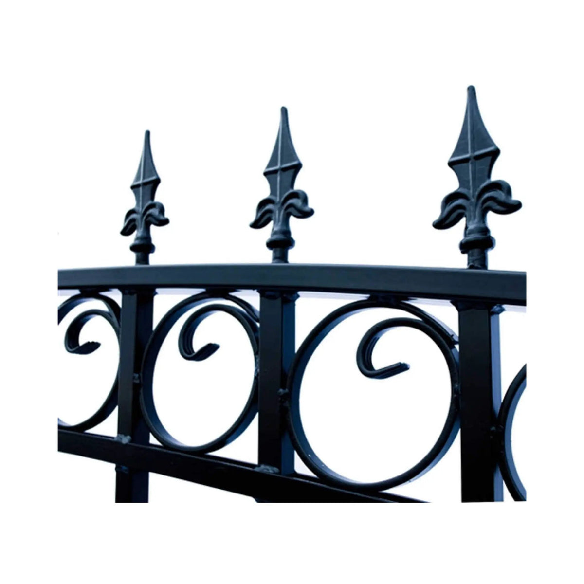 [12-18FT] Heavy-Duty Prague-Style Powder-Coated Galvanized Steel Dual Swing Driveway Gate (SAK48530) by SAKSBY WHOLESALE