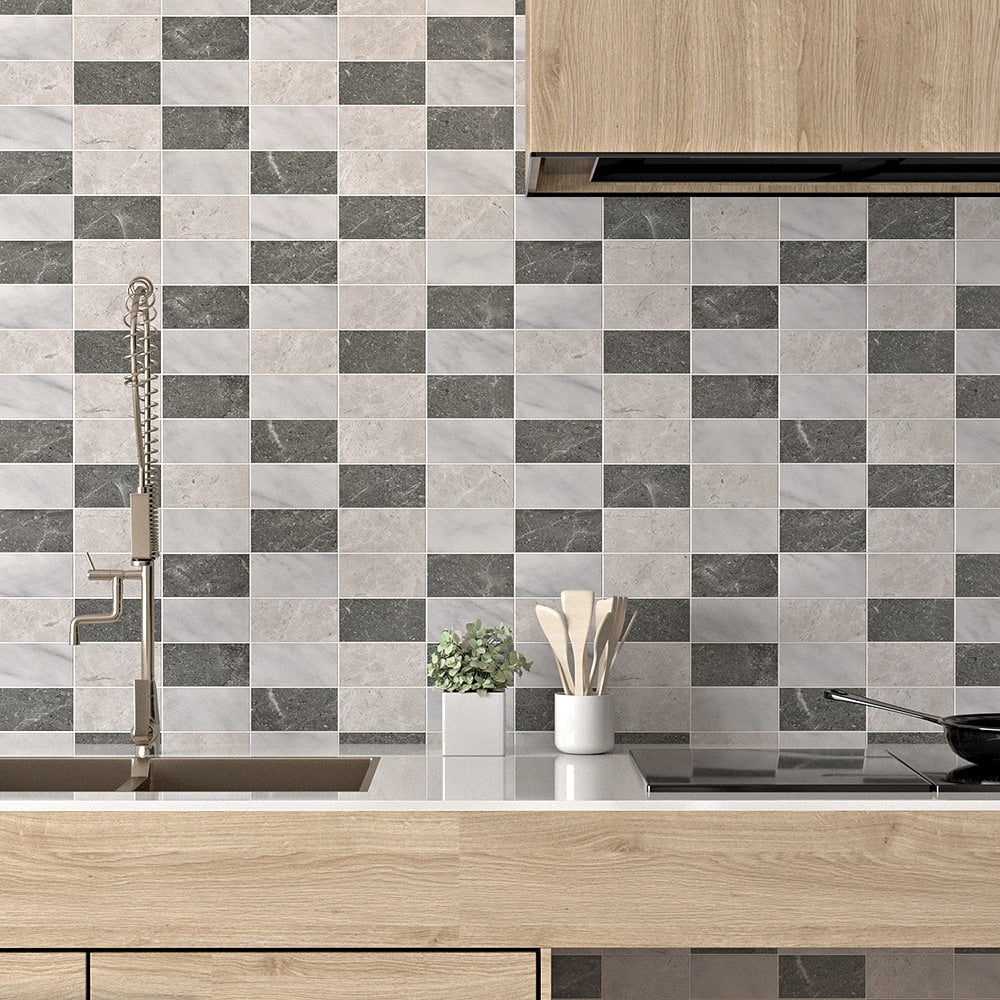 Praha Honed Subway On Mesh Marble Mosaics 8 1/2x16 3/4 Marble Honed 8x16 Mosaics — 2
