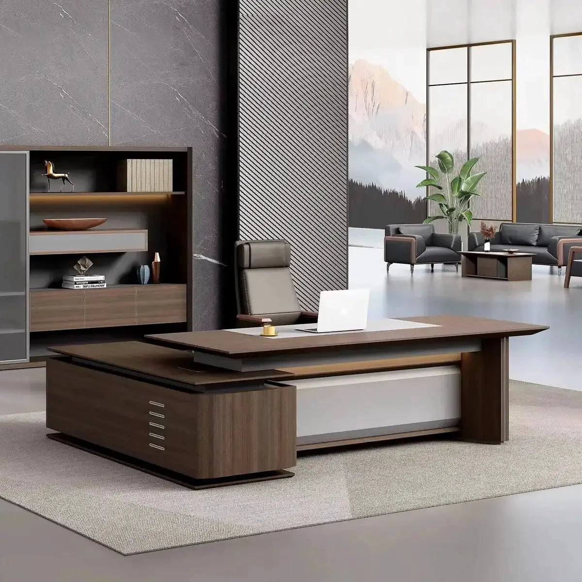 Brontë · Modern L-Shaped Executive Desk by Arc Grove