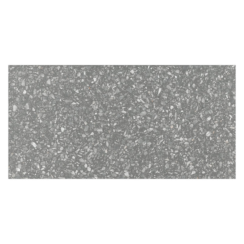 Precious Black Matte Terrazzo Look Porcelain Tiles 12x24 Porcelain Matte 12x24 Tiles
