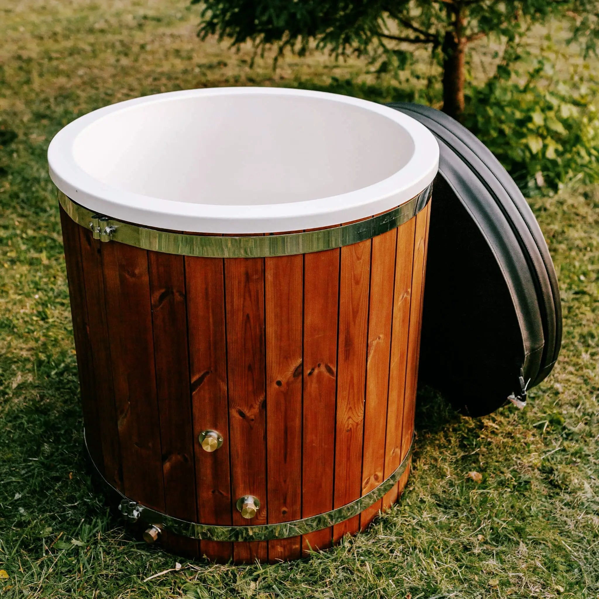 Premium 1-Person Fully-Assembled ThermoWood Cold Plunge Tub (SAK80914) by SAKSBY WHOLESALE