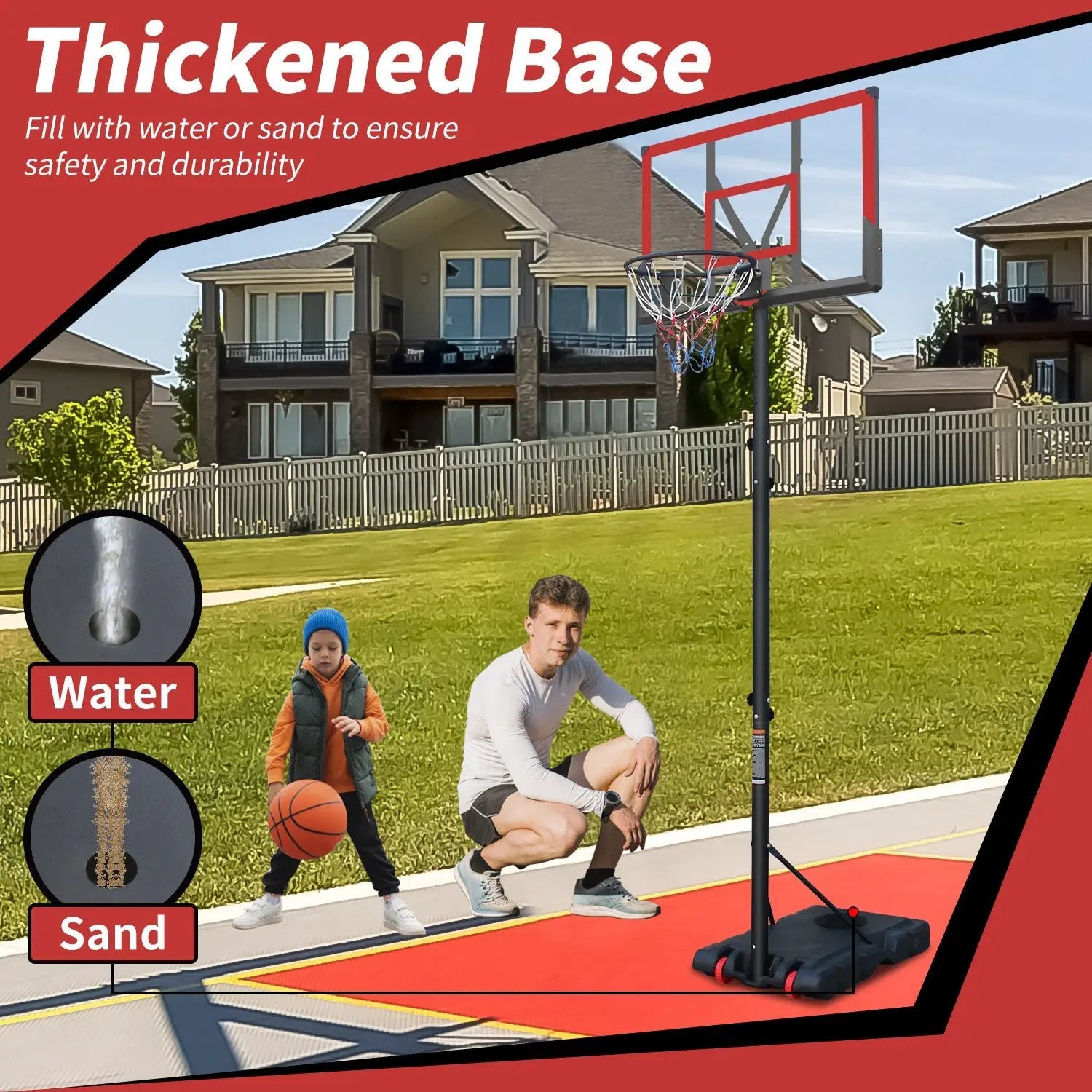 Premium 10FT Outdoor Portable Adjustable Basketball Hoop With Wheels (SAK31961) by SAKSBY WHOLESALE