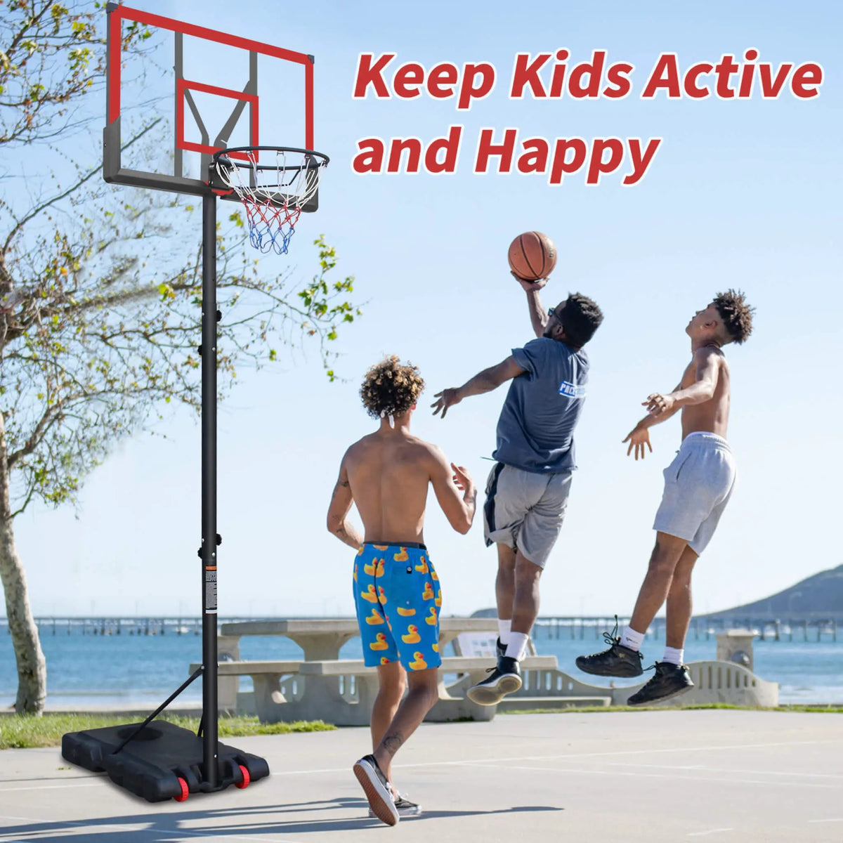Premium 10FT Outdoor Portable Adjustable Basketball Hoop With Wheels (SAK31961) by SAKSBY WHOLESALE
