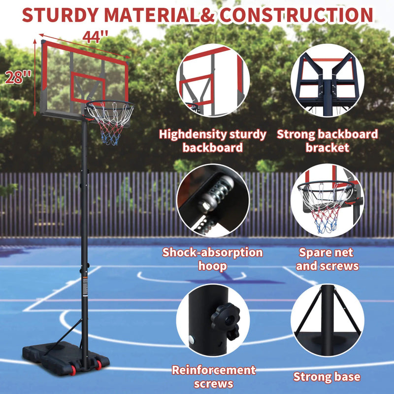 Premium 10FT Outdoor Portable Adjustable Basketball Hoop With Wheels (SAK31961) by SAKSBY WHOLESALE