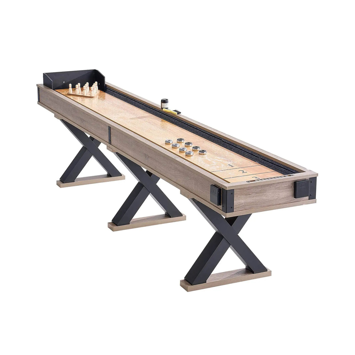 Premium 2-In-1 Shuffleboard Game Table Set With Bowling Combo (SAK81698) by SAKSBY WHOLESALE