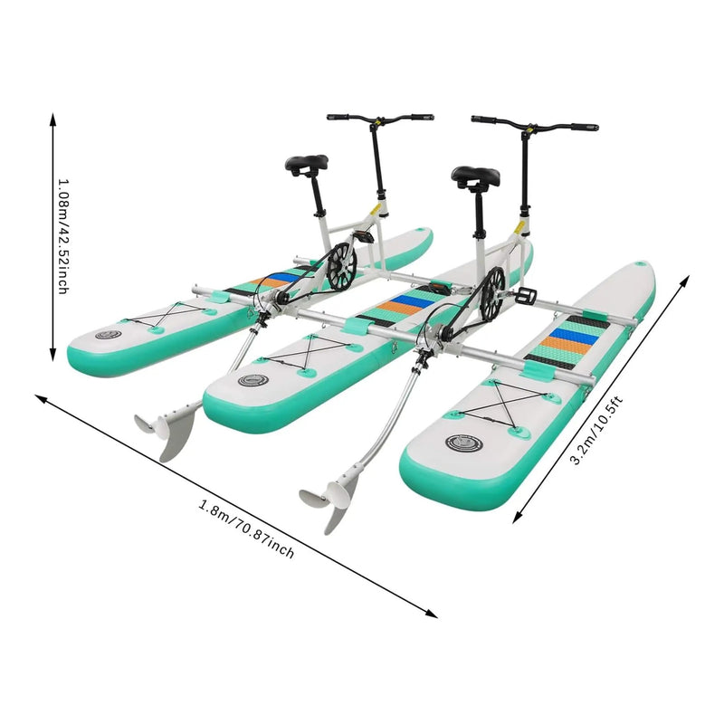 Premium 2-Person Two-Seater Portable Inflatable Pedal Boat Water Bike (SAK95621) by SAKSBY WHOLESALE