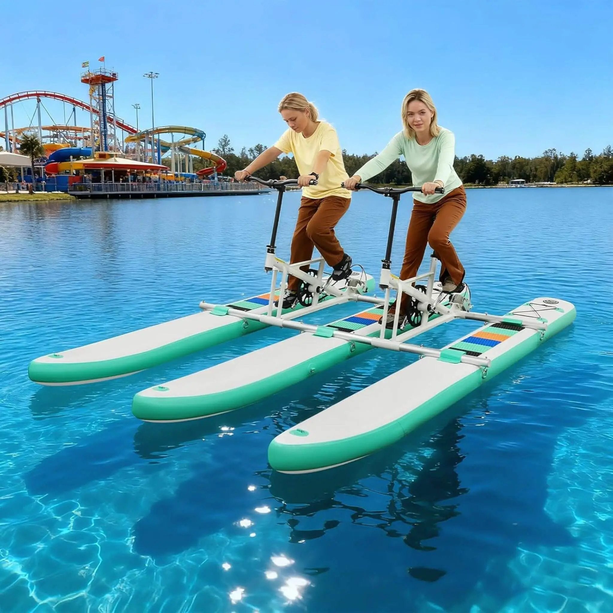 Premium 2-Person Two-Seater Portable Inflatable Pedal Boat Water Bike (SAK95621) by SAKSBY WHOLESALE