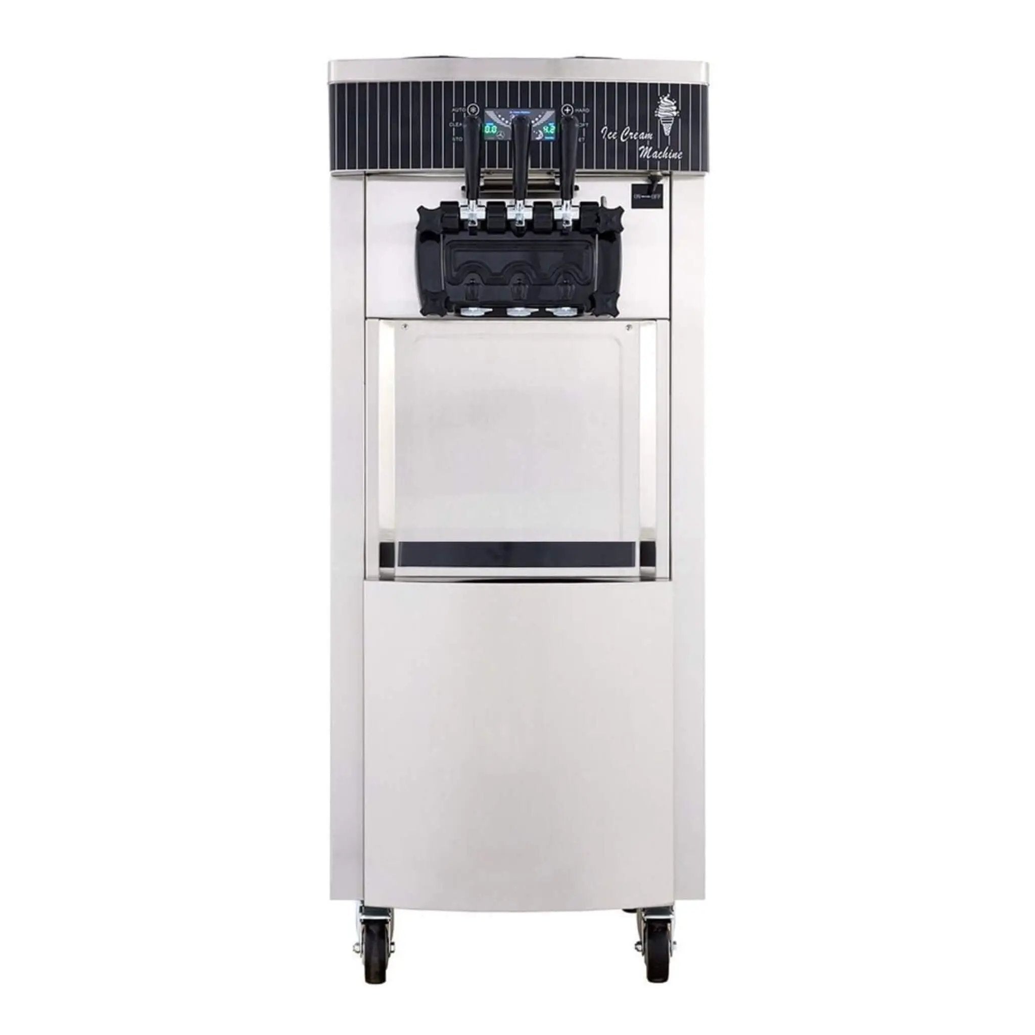 Premium 3-Flavors 20-28L/H Commercial Soft Serve Yogurt Ice Cream Machine Maker (SAK97524) by SAKSBY WHOLESALE