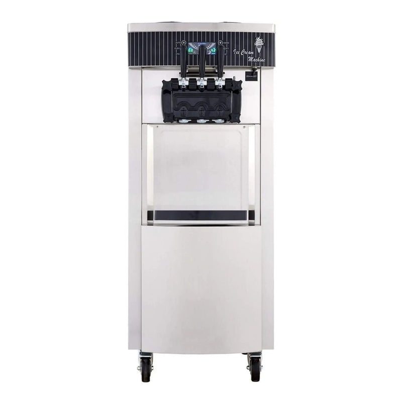 Premium 3-Flavors 20-28L/H Commercial Soft Serve Yogurt Ice Cream Machine Maker (SAK97524) by SAKSBY WHOLESALE