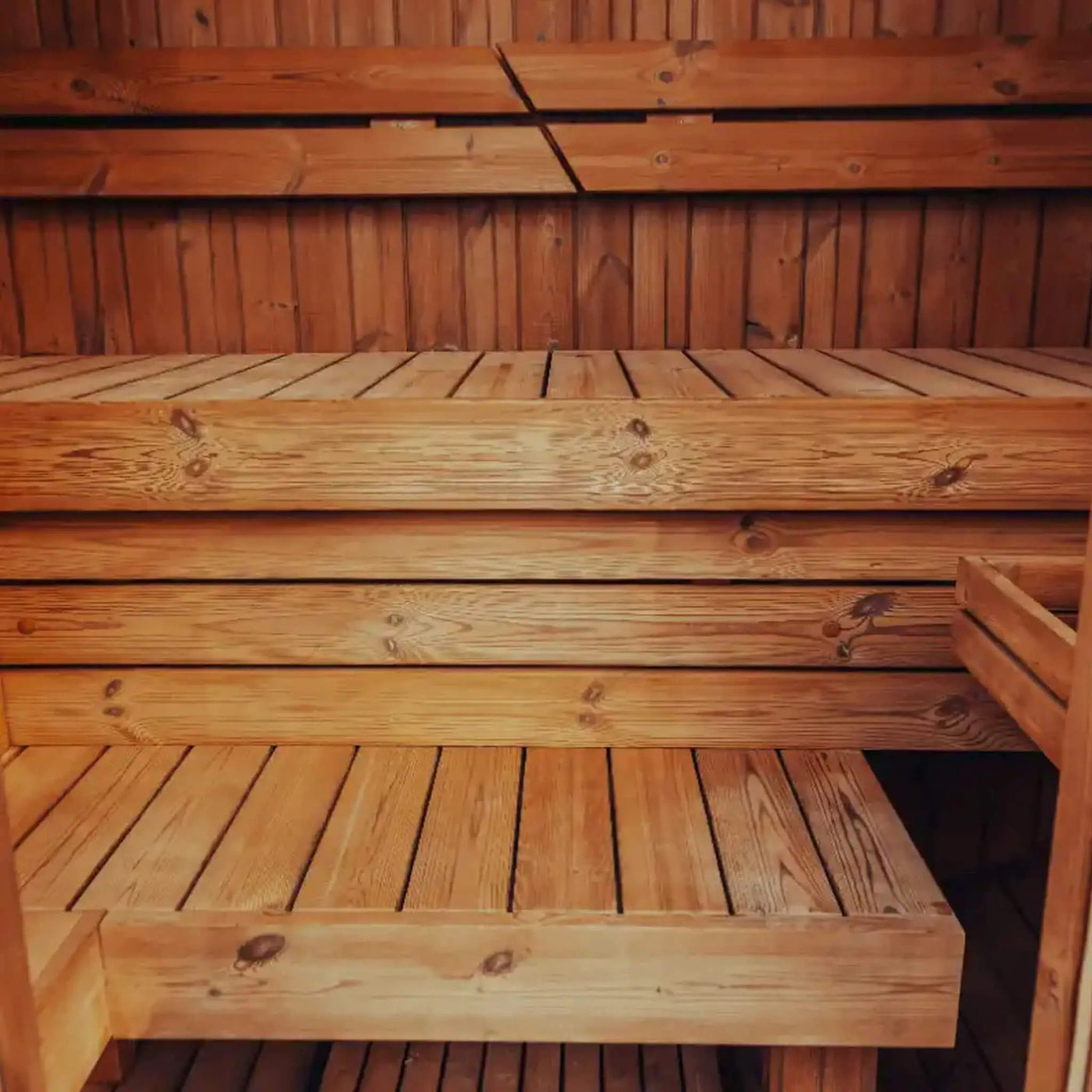 Premium 3-Person Outdoor Scandinavian ThermoWood Cube Sauna Kit With LED Lighting (SAK47582) by SAKSBY WHOLESALE