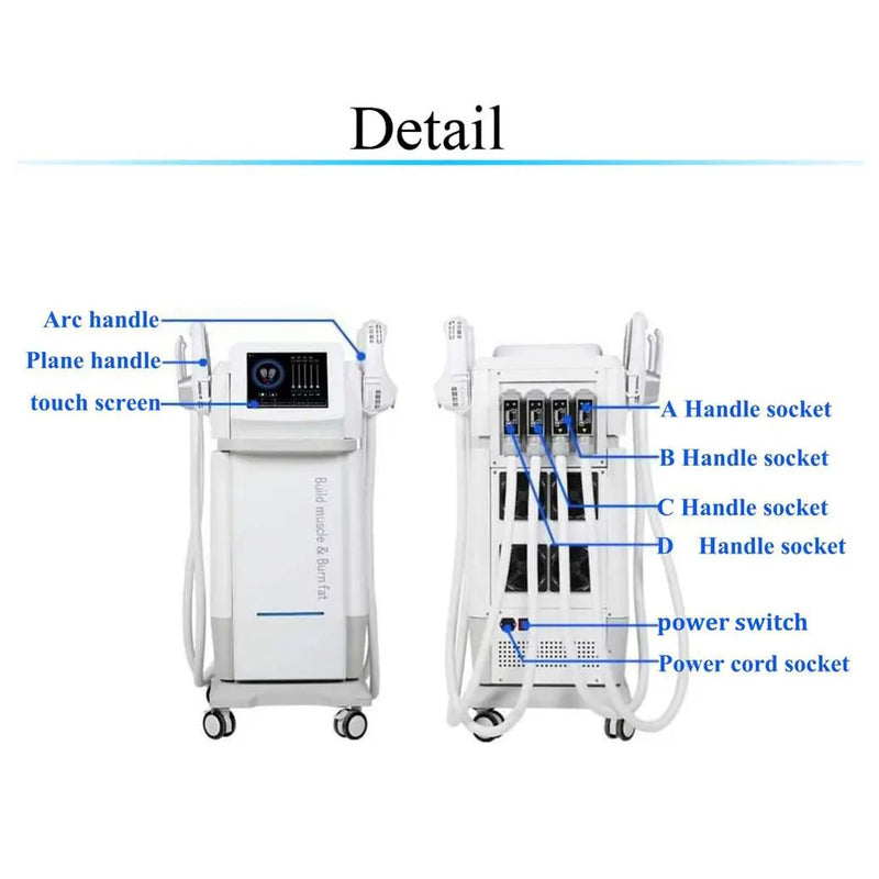 Premium 4-Handle Body, Abdomen And Buttock Muscle Shaping Machine With Trolley (SAK71463) by SAKSBY WHOLESALE