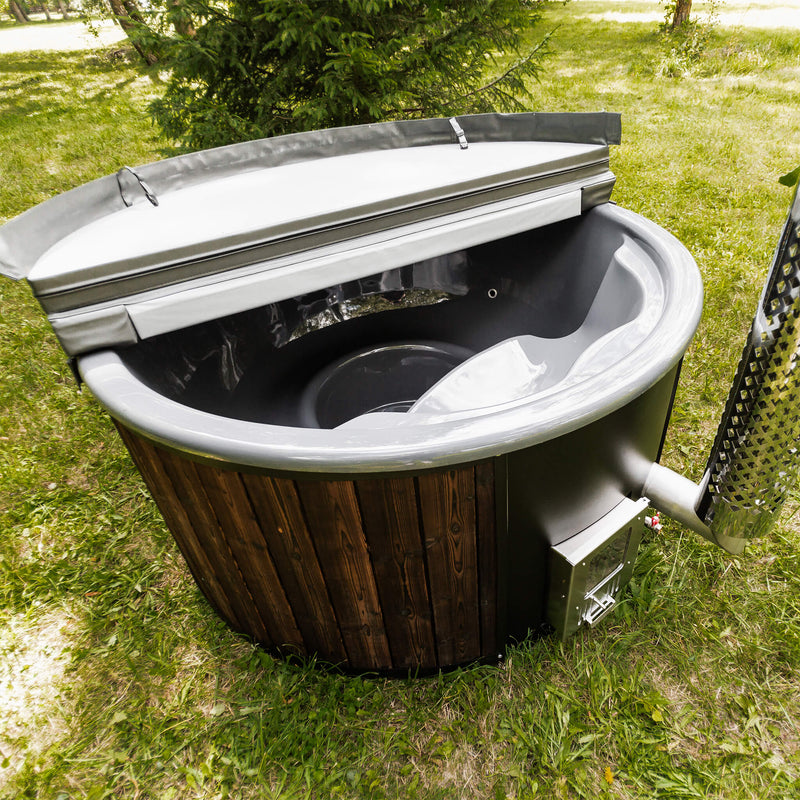 Premium 4-Person Fully-Assembled ThermoWood Wood-Fired Hot Tub (SAK14528) by SAKSBY WHOLESALE