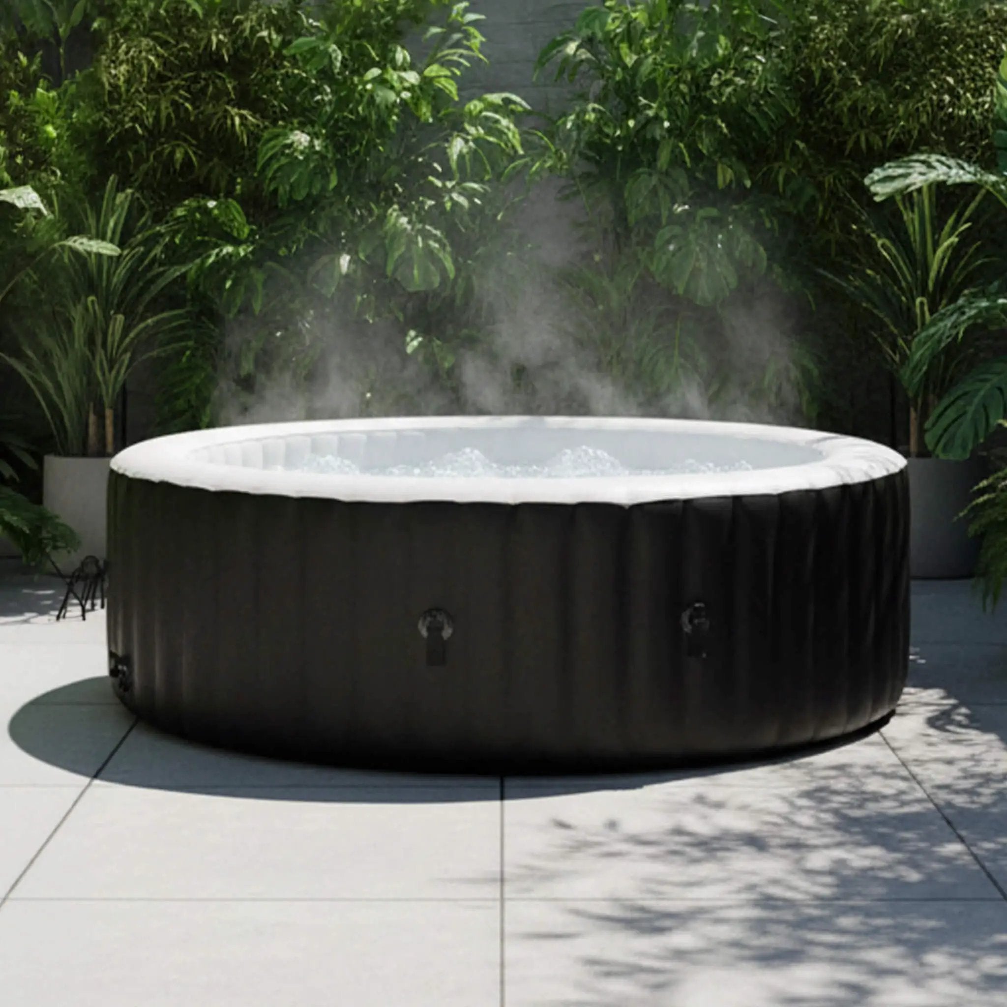 Premium Large 4-Person Inflatable Hot Tub Kit With 8-Color LED Lights (SAK20759) by SAKSBY WHOLESALE