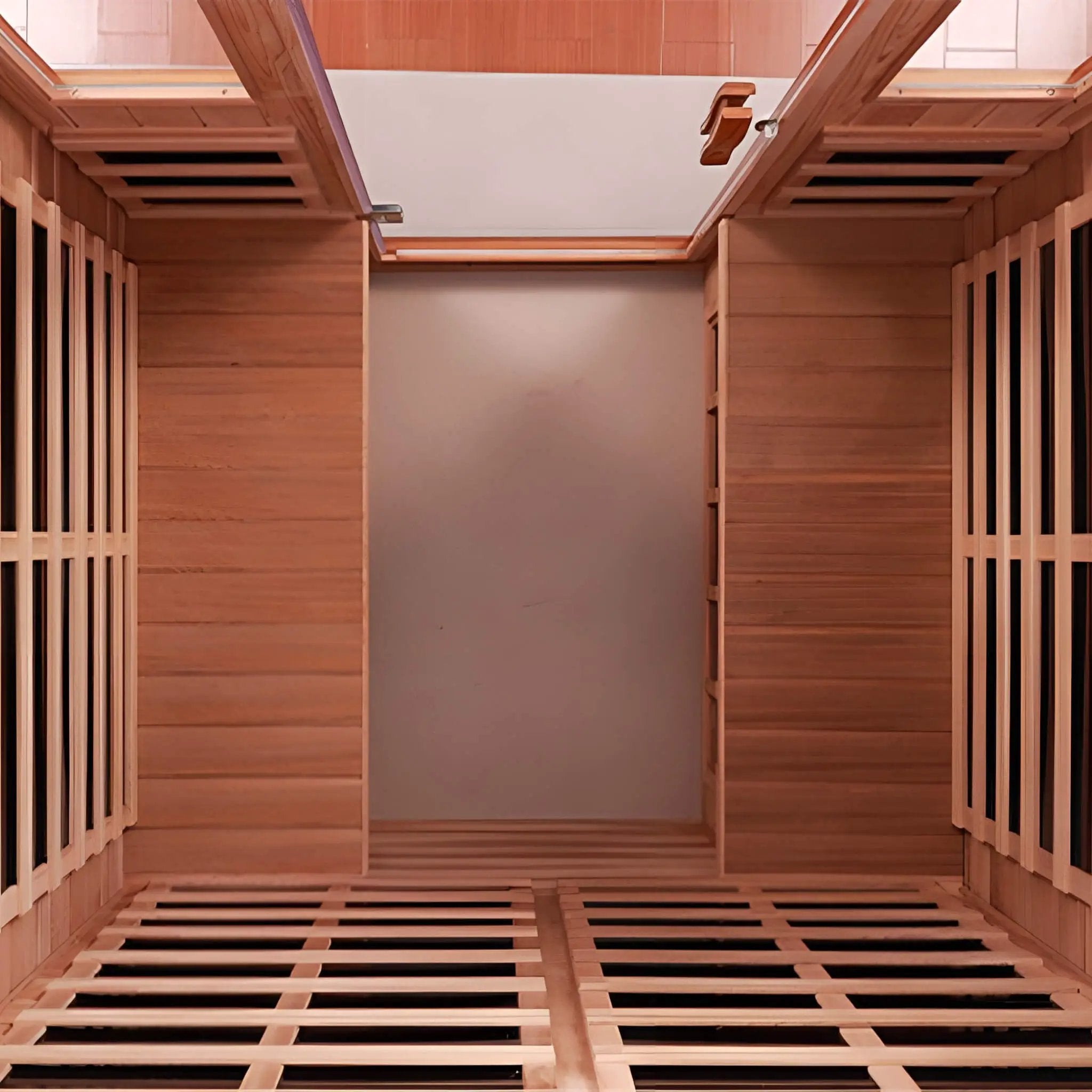 Thermoa Valois Premium 4-Person 2050W Luxury Low EMF Outdoor FAR Infrared Home Sauna With Bluetooth Audio (SAK15372) by SAKSBY WHOLESALE