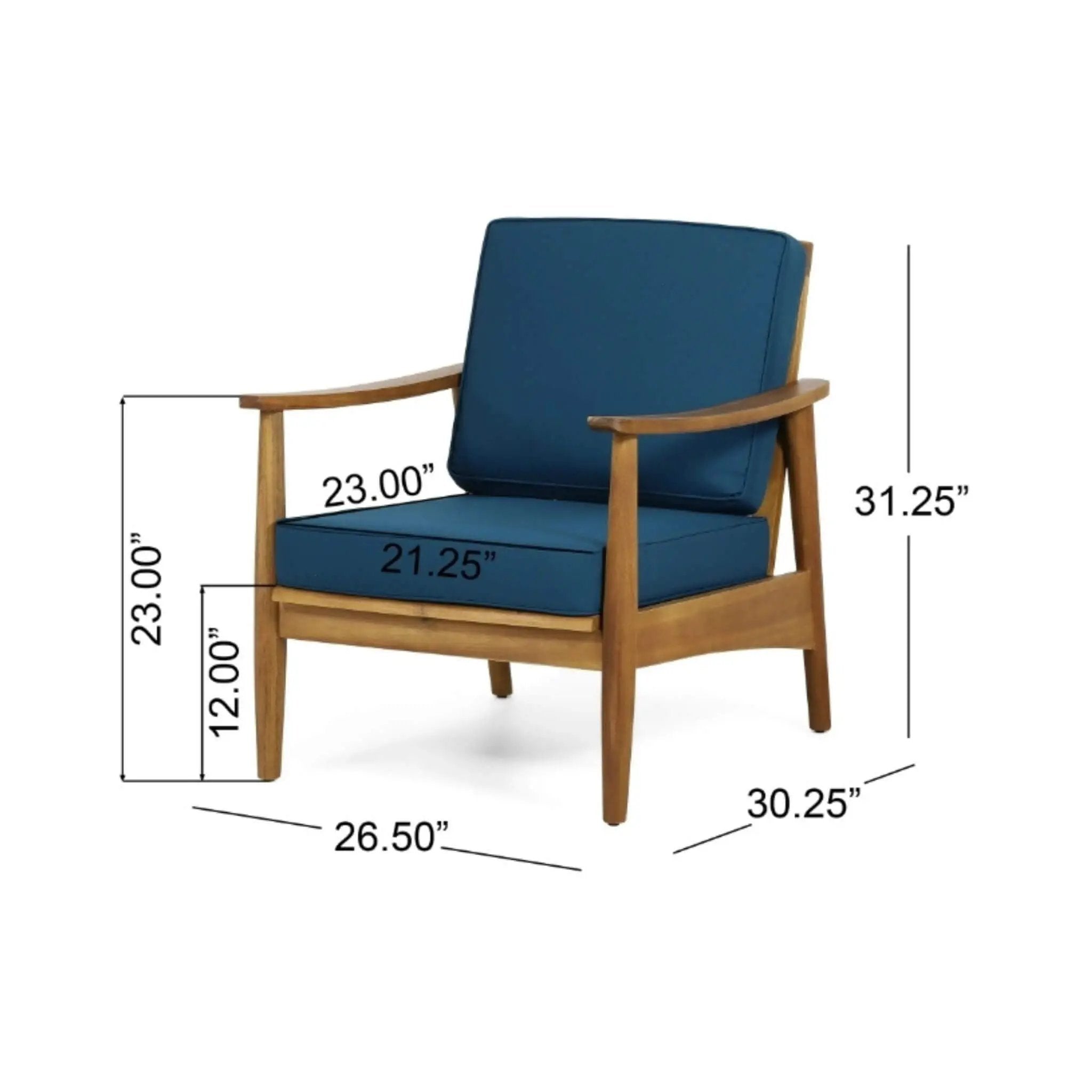 Alora Premium 4-Piece Wooden Outdoor Patio Conversation Seating Set With Cushions (SAK31469) by SAKSBY WHOLESALE