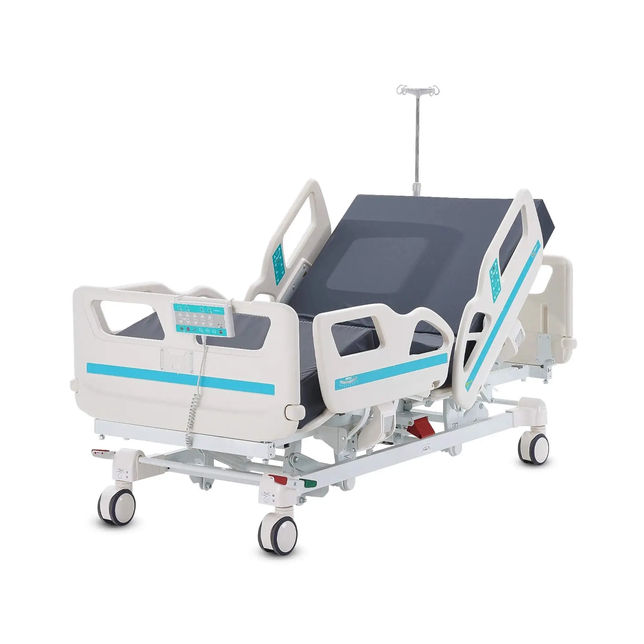 Premium 5-Function Electric Adjustable Medical Hospital Bed With Cardiac Position, 550LBS (SAK62312) by SAKSBY WHOLESALE