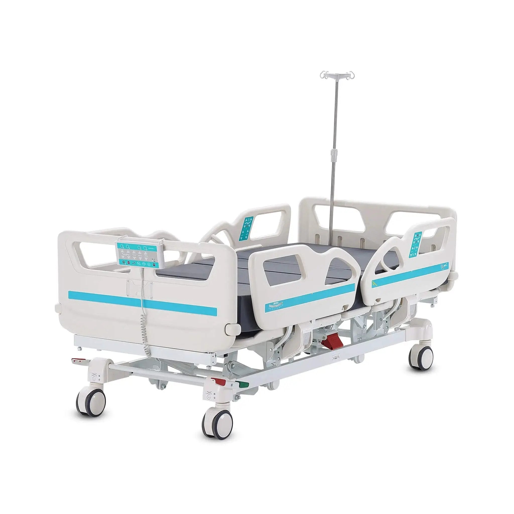 Premium 5-Function Electric Adjustable Medical Hospital Bed With Cardiac Position, 550LBS (SAK62312) by SAKSBY WHOLESALE