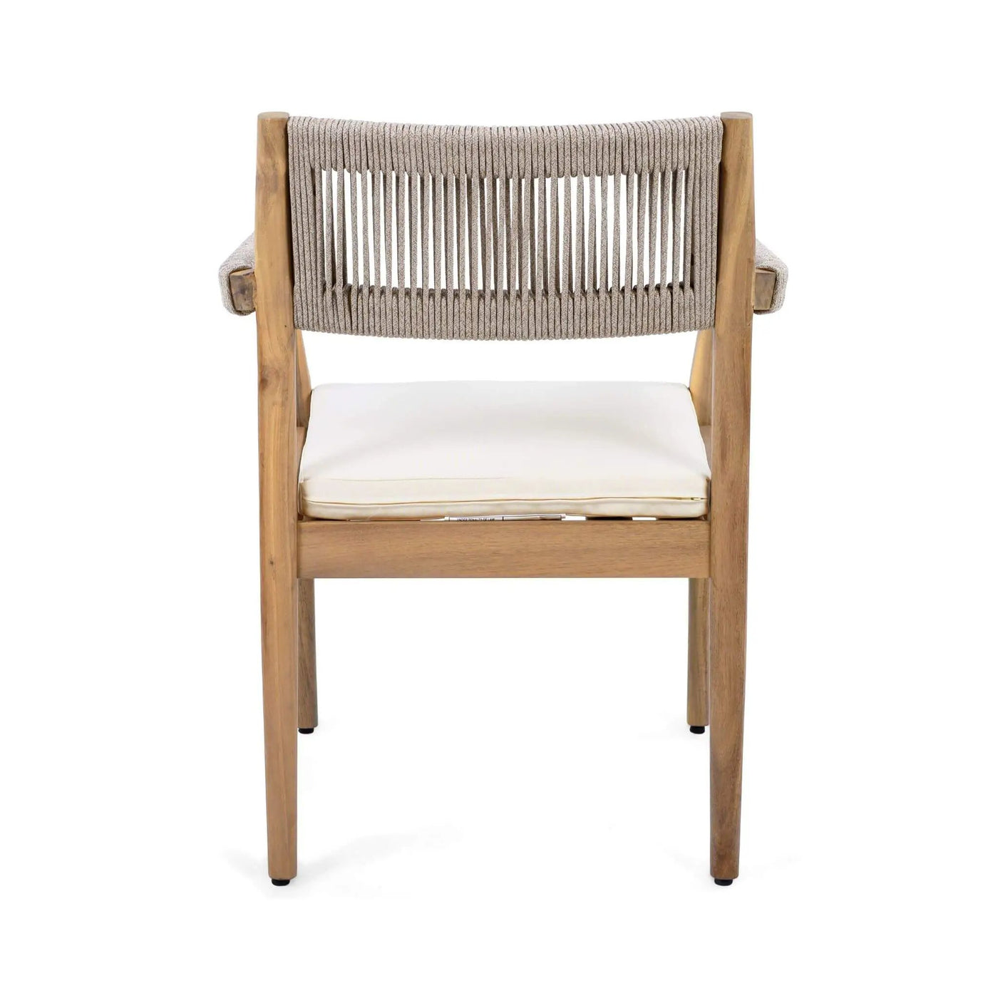 Alora Premium 5-Piece Outdoor Acacia Wood Patio Furniture Set With Braided Dining Chairs, Cushions, And Dining Table (SAK26754) by SAKSBY WHOLESALE