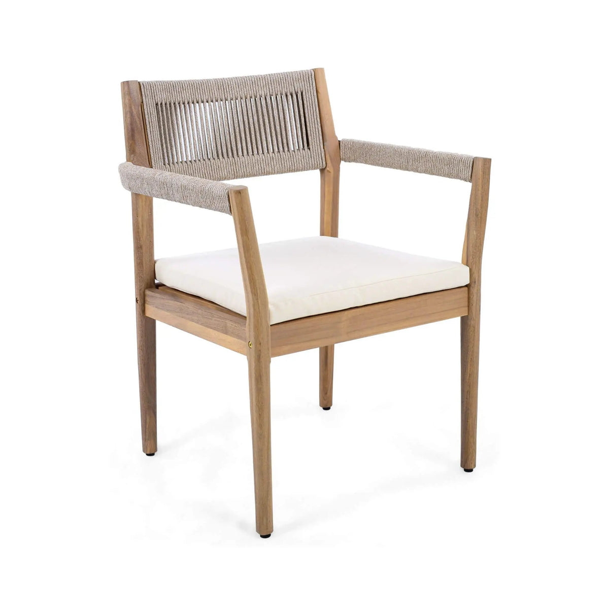 Alora Premium 5-Piece Outdoor Acacia Wood Patio Furniture Set With Braided Dining Chairs, Cushions, And Dining Table (SAK26754) by SAKSBY WHOLESALE