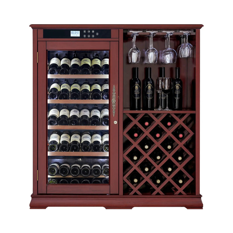 Nuvia 69-Bottle Wooden Wine Cooler Cabinet With Built-In Storage (SAK17539) by SAKSBY WHOLESALE