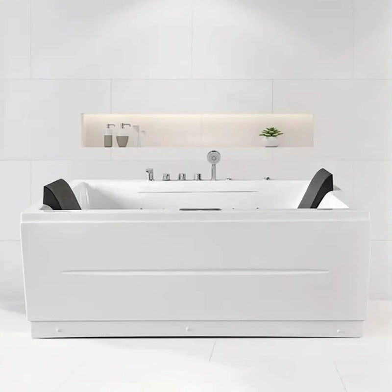 Nuvia Luxara 71-Inch Premium Modern Acrylic Soaking Bathtub With Bubble Jets And LED Lighting (SAK26415) by SAKSBY WHOLESALE