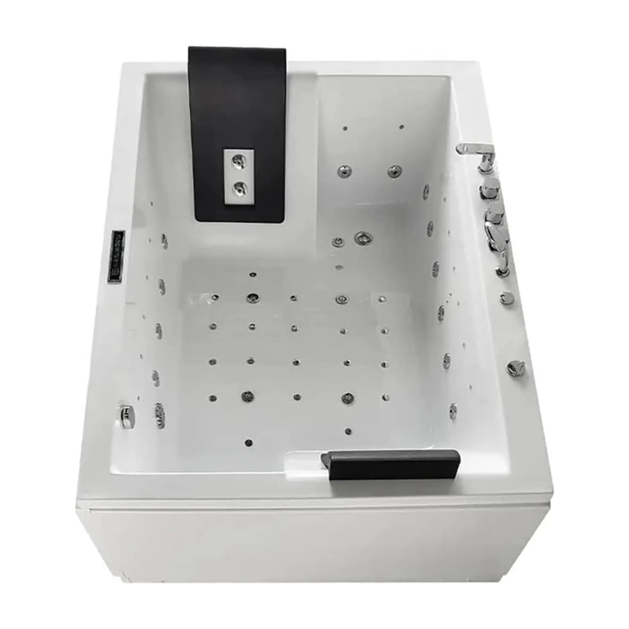 Nuvia Luxara 71-Inch Premium Modern Acrylic Soaking Bathtub With Bubble Jets And LED Lighting (SAK26415) by SAKSBY WHOLESALE
