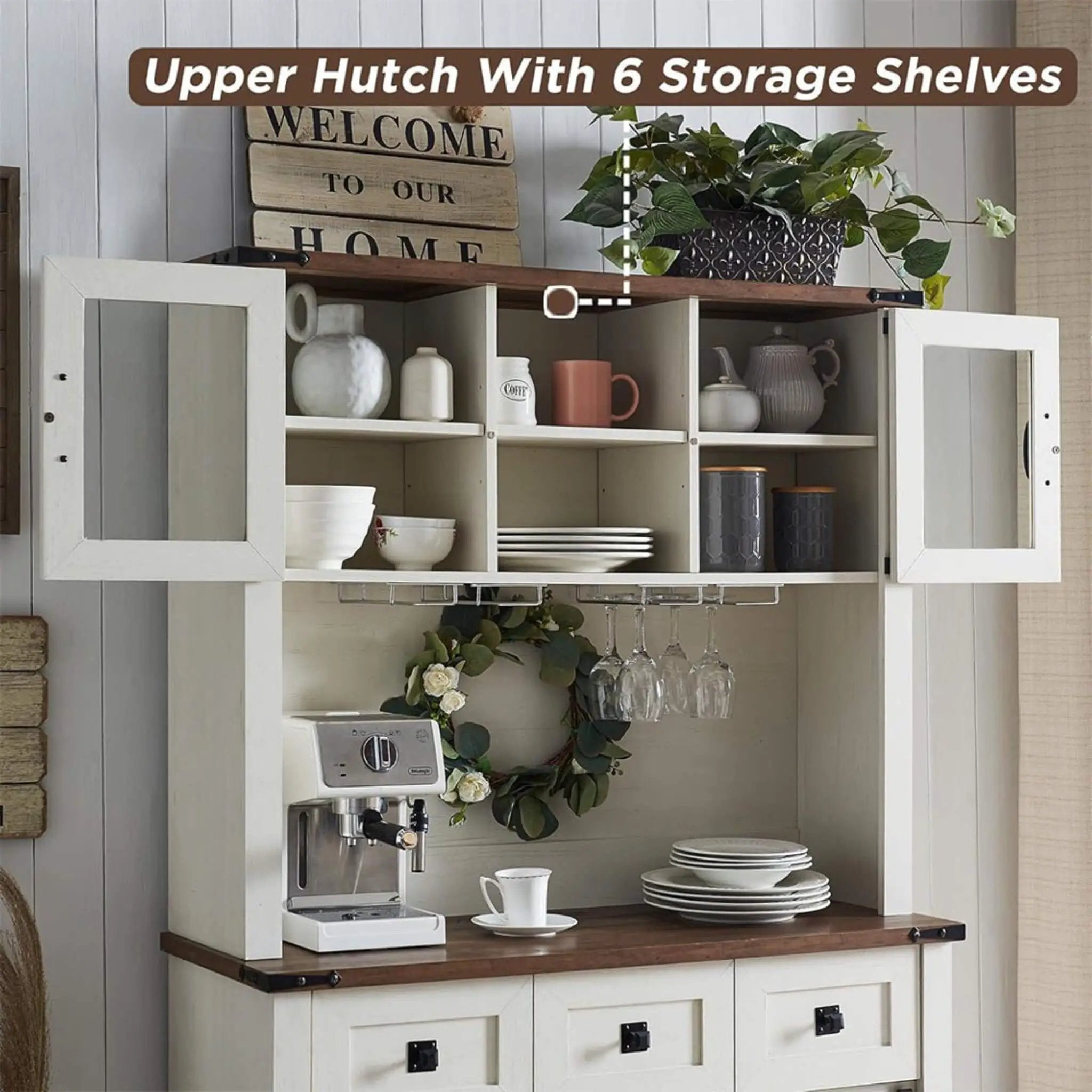 Nuvia Premium 72-Inch Home Bar Wine Cabinet W/ Sliding Barn Door (SAK12947) by SAKSBY WHOLESALE