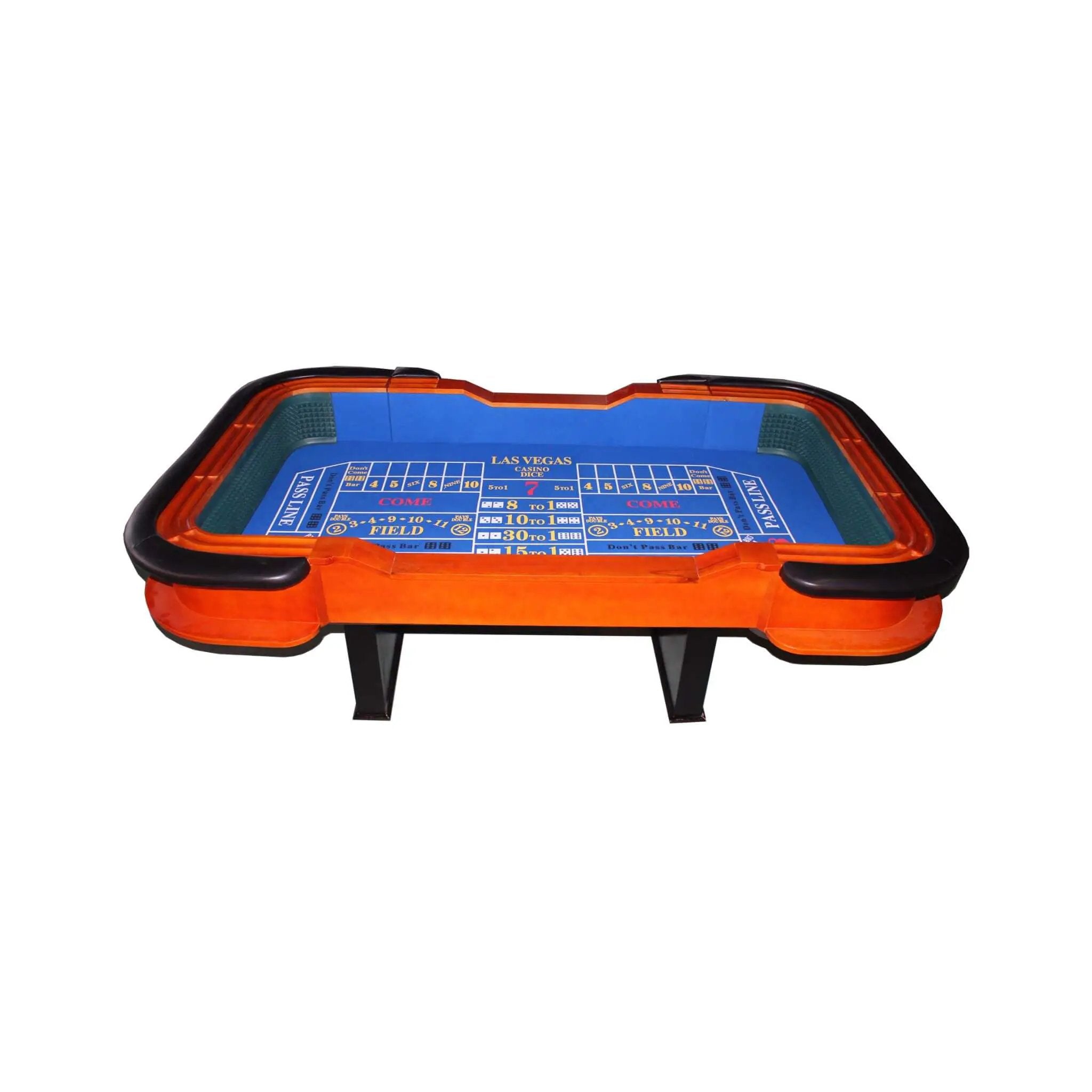 Premium 8FT Deluxe Casino Craps Table With Blue Felt And Pyramid Bumper (SAK91403) by SAKSBY WHOLESALE