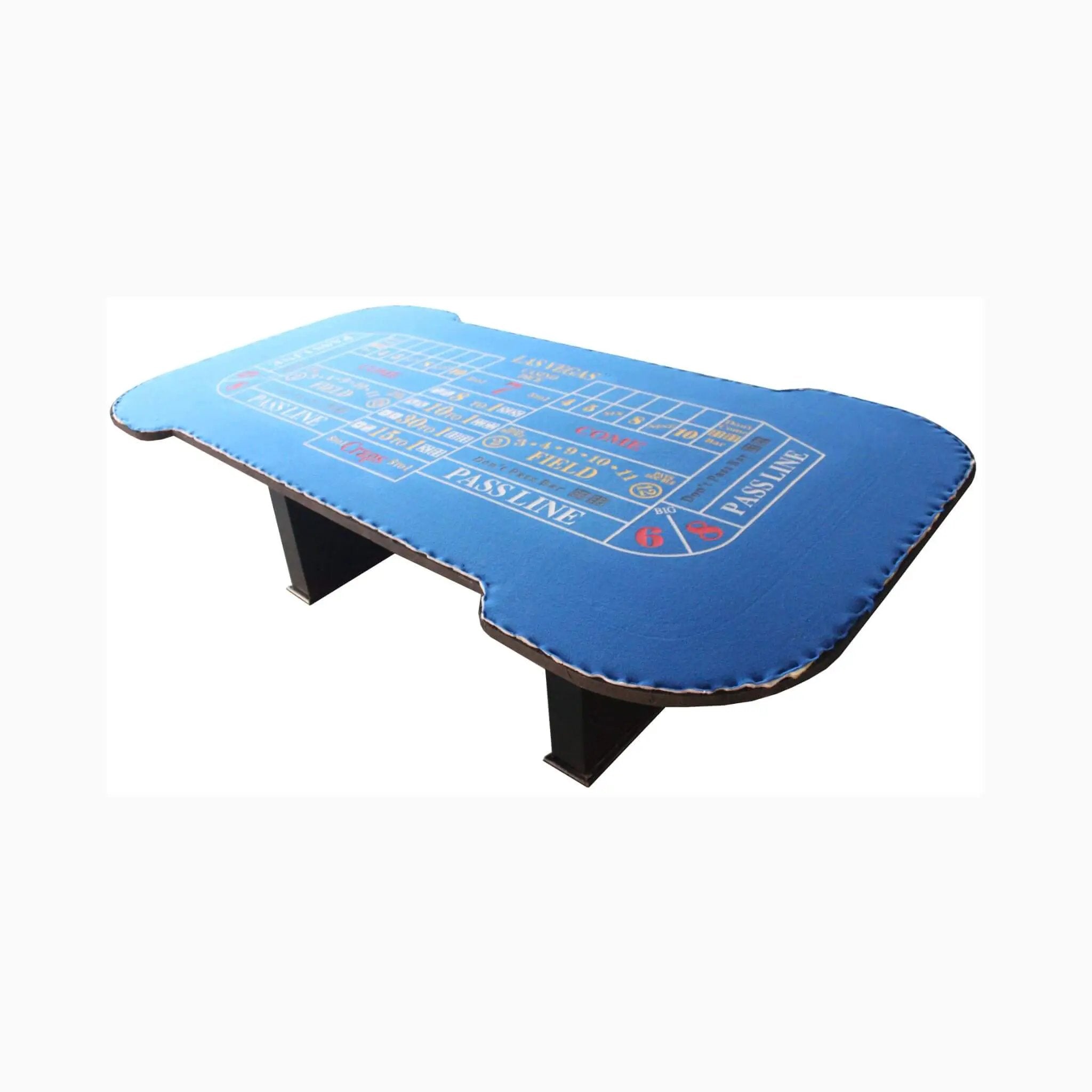 Premium 8FT Deluxe Casino Craps Table With Blue Felt And Pyramid Bumper (SAK91403) by SAKSBY WHOLESALE