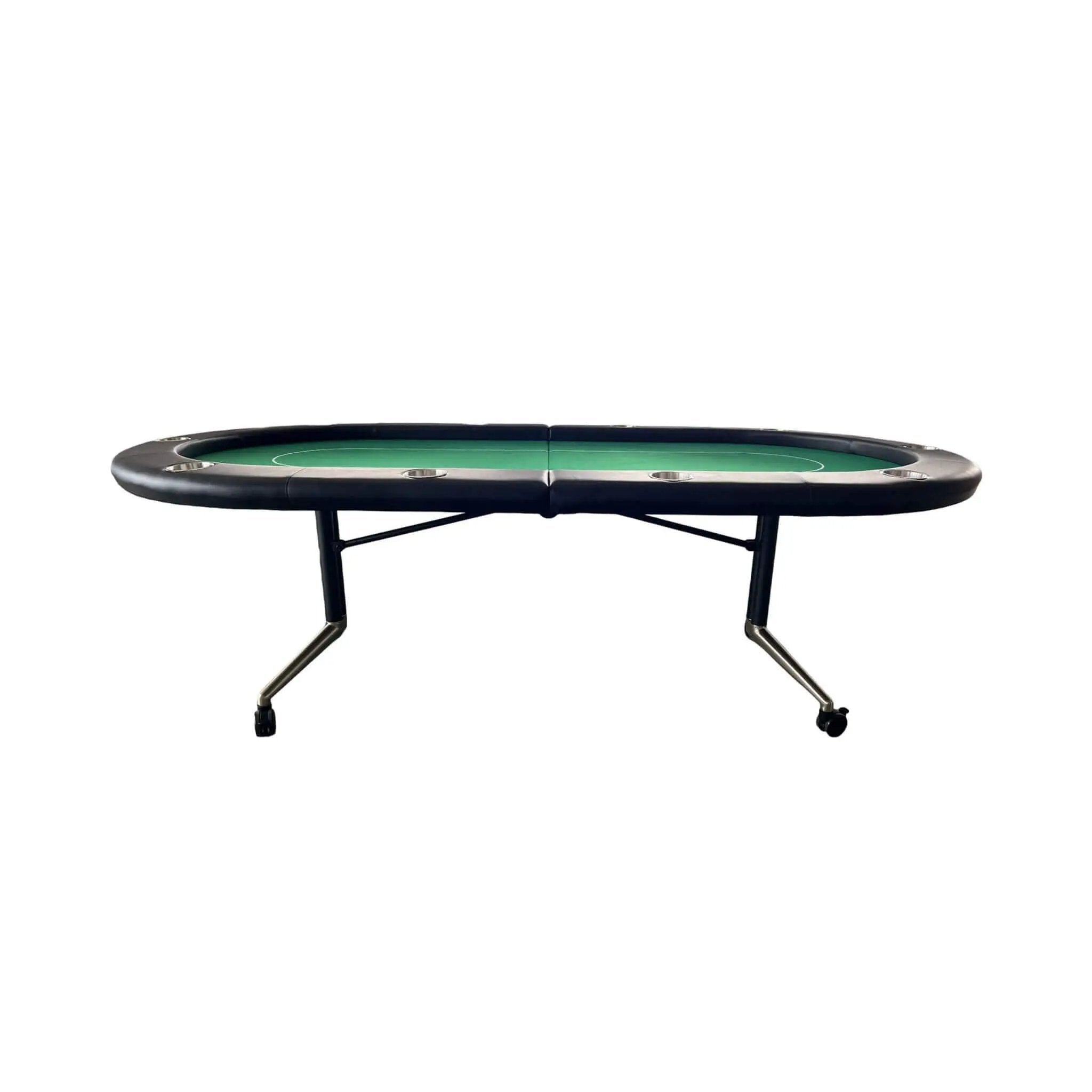 Premium 94-Inch Foldable 10-Player Poker Table With Wheels (SAK43087) by SAKSBY WHOLESALE
