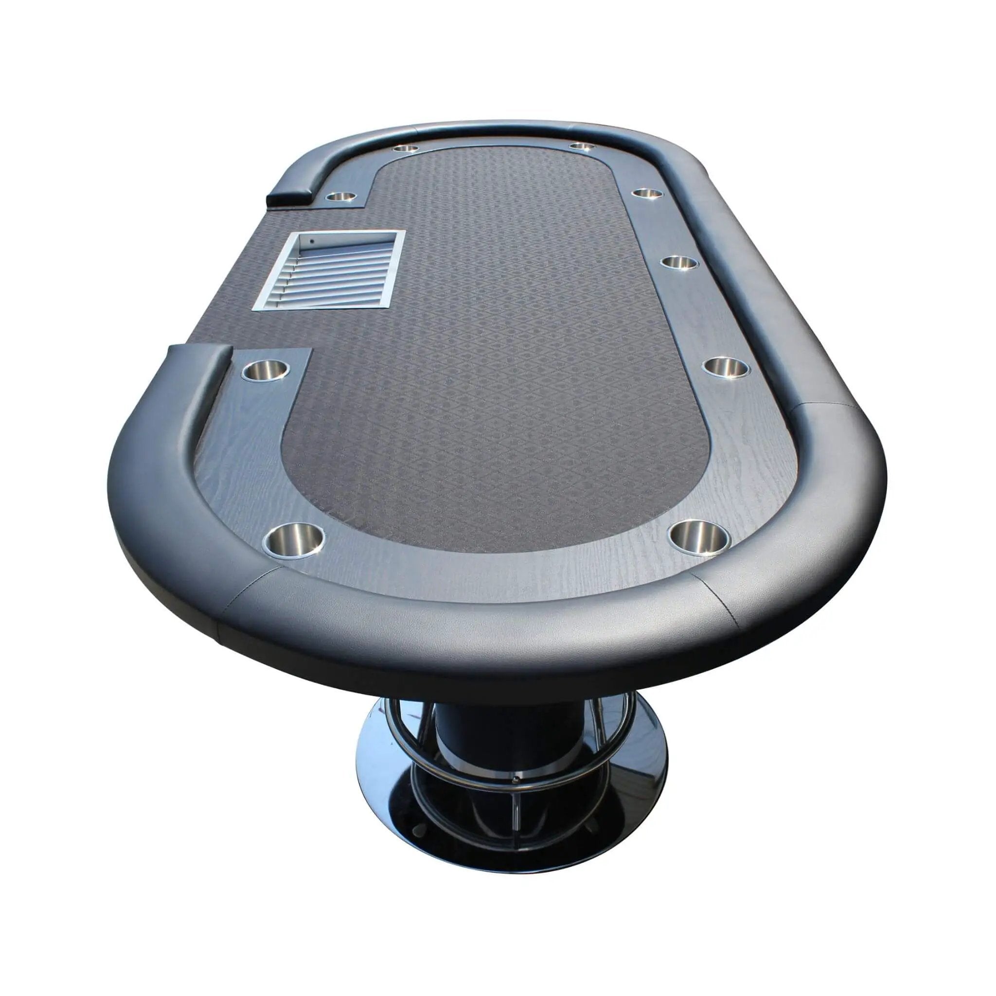 Premium 96-Inch Oval Poker Table With Racetrack And Chips Tray (SAK66823) by SAKSBY WHOLESALE