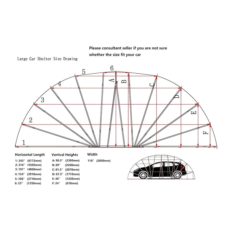 [09X20FT] Alora Premium All-Weather Retractable Steel Frame Carport Canopy For Cars & SUVs (SAK41385) by SAKSBY WHOLESALE