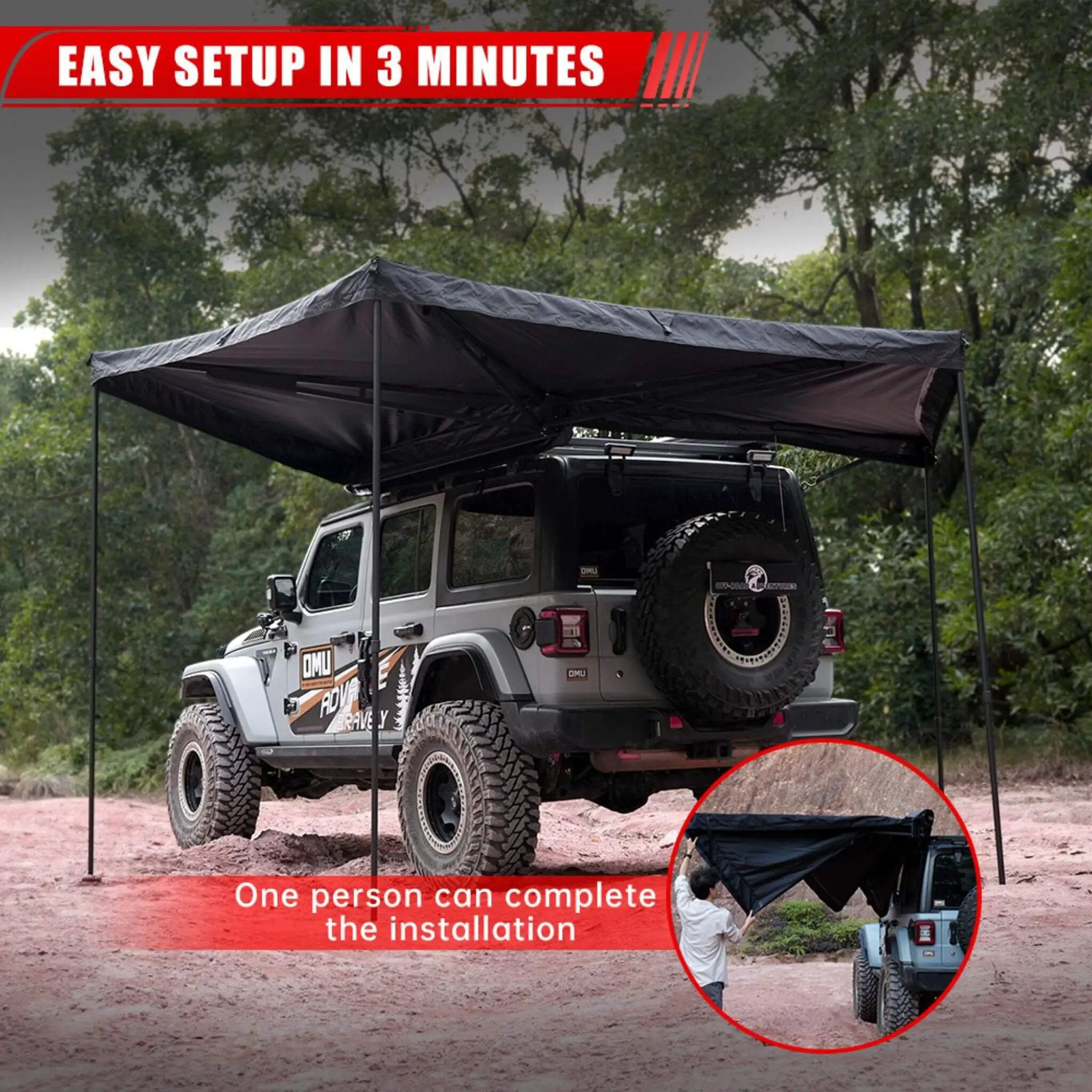 Trailora Horizon Premium All-Weather Top Only Multi-Functional 270 Degree Outdoor Awning House Tent (SAK24839) by SAKSBY WHOLESALE