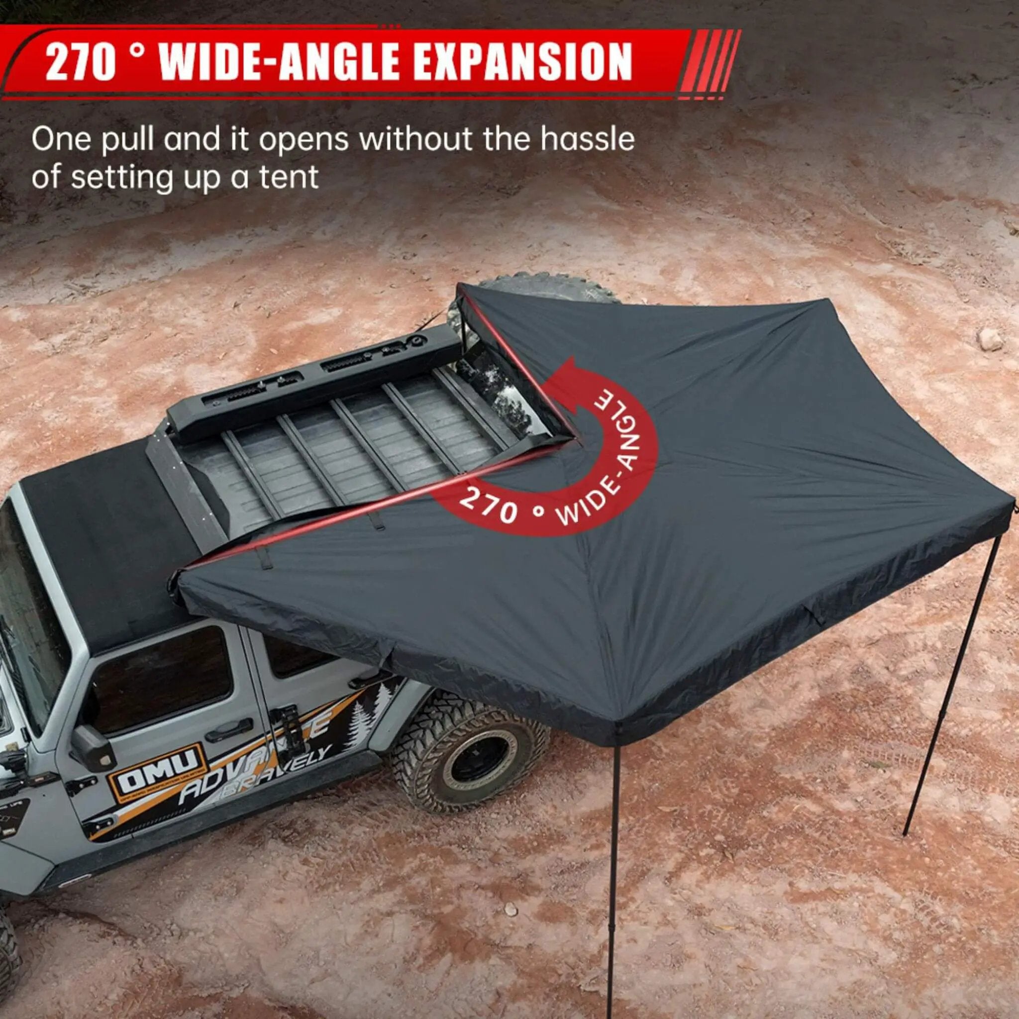 Trailora Horizon Premium All-Weather Top Only Multi-Functional 270 Degree Outdoor Awning House Tent (SAK24839) by SAKSBY WHOLESALE
