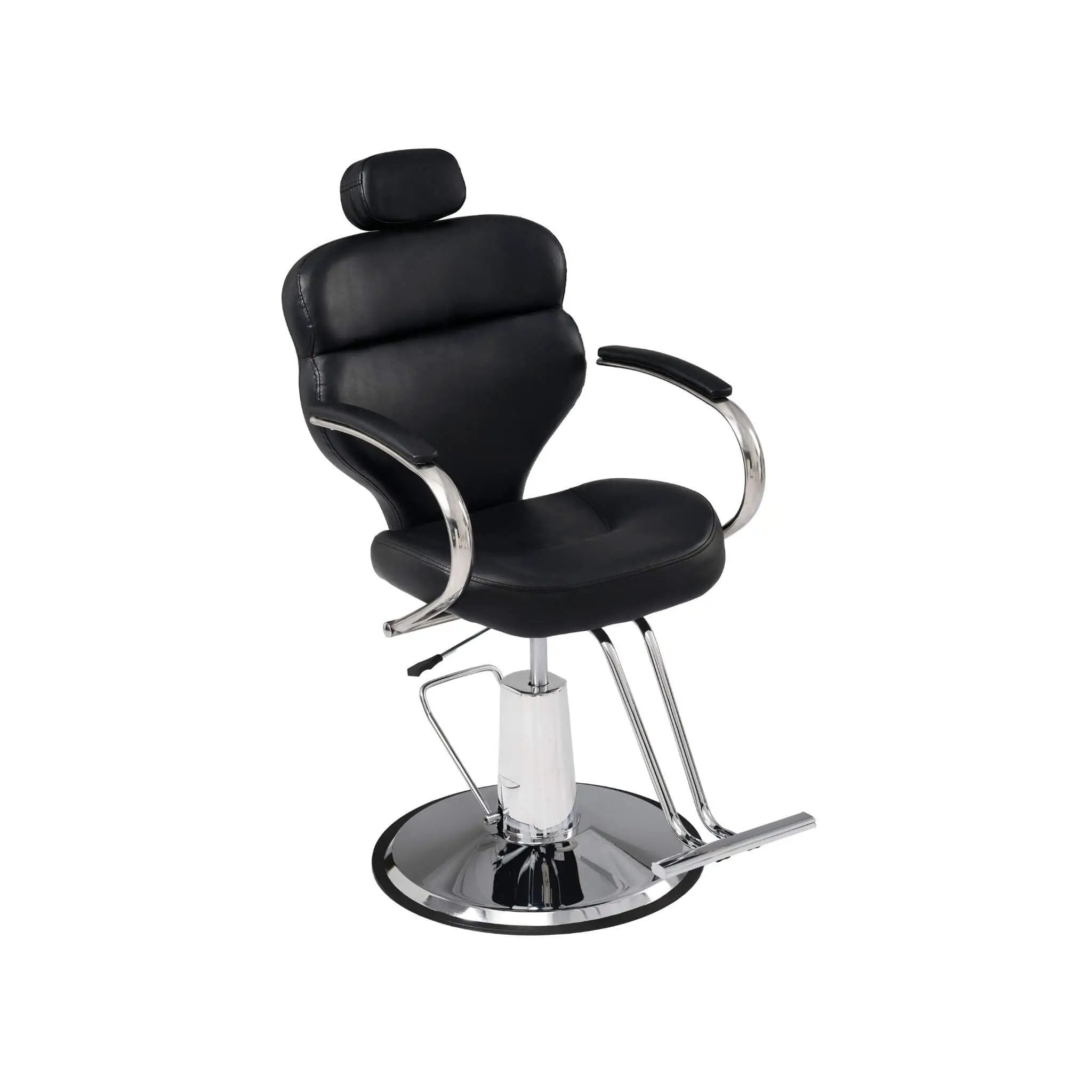 Premium Black PU Leather Reclining Barber Chair With Hydraulic Pump (SAK53892) by SAKSBY WHOLESALE