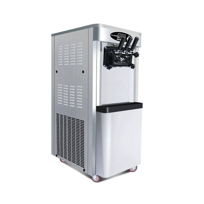 Commercial 25-30L/H Vertical 2000W 3-Flavor Soft Ice Cream Machine With Dual 6L Hoppers (SAK93406) by SAKSBY WHOLESALE
