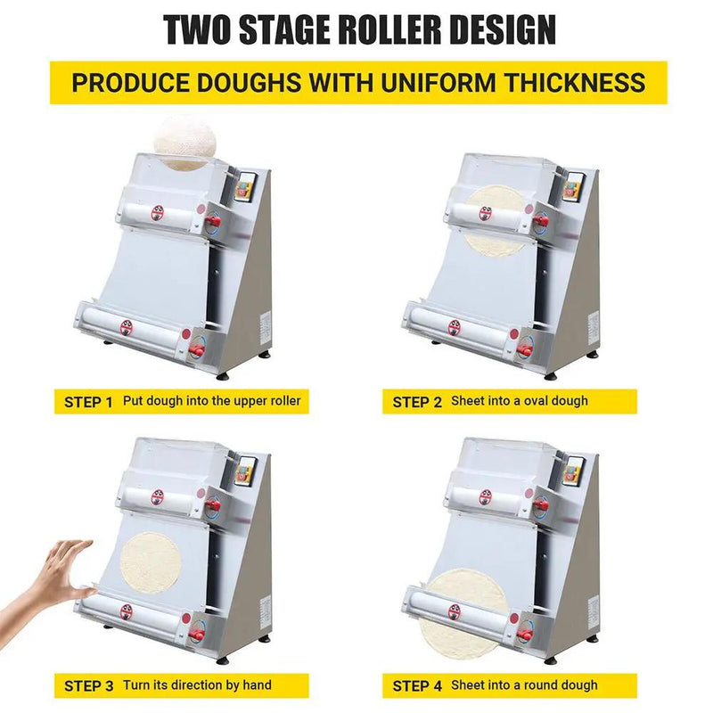 Premium Electric Commercial Pizza Dough Roller Pastry Sheeter Press Machine, 16-Inch (SAK83627) by SAKSBY WHOLESALE
