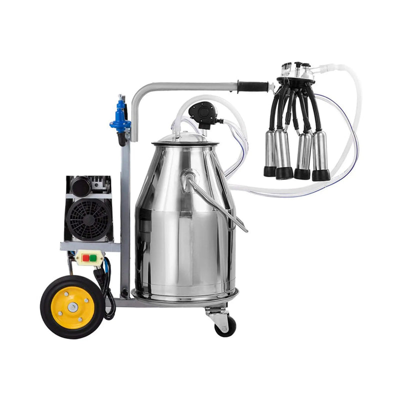 Premium Electric Cow Goat Milking Machine With Milk Bucket, 25L (SAK83260) by SAKSBY WHOLESALE