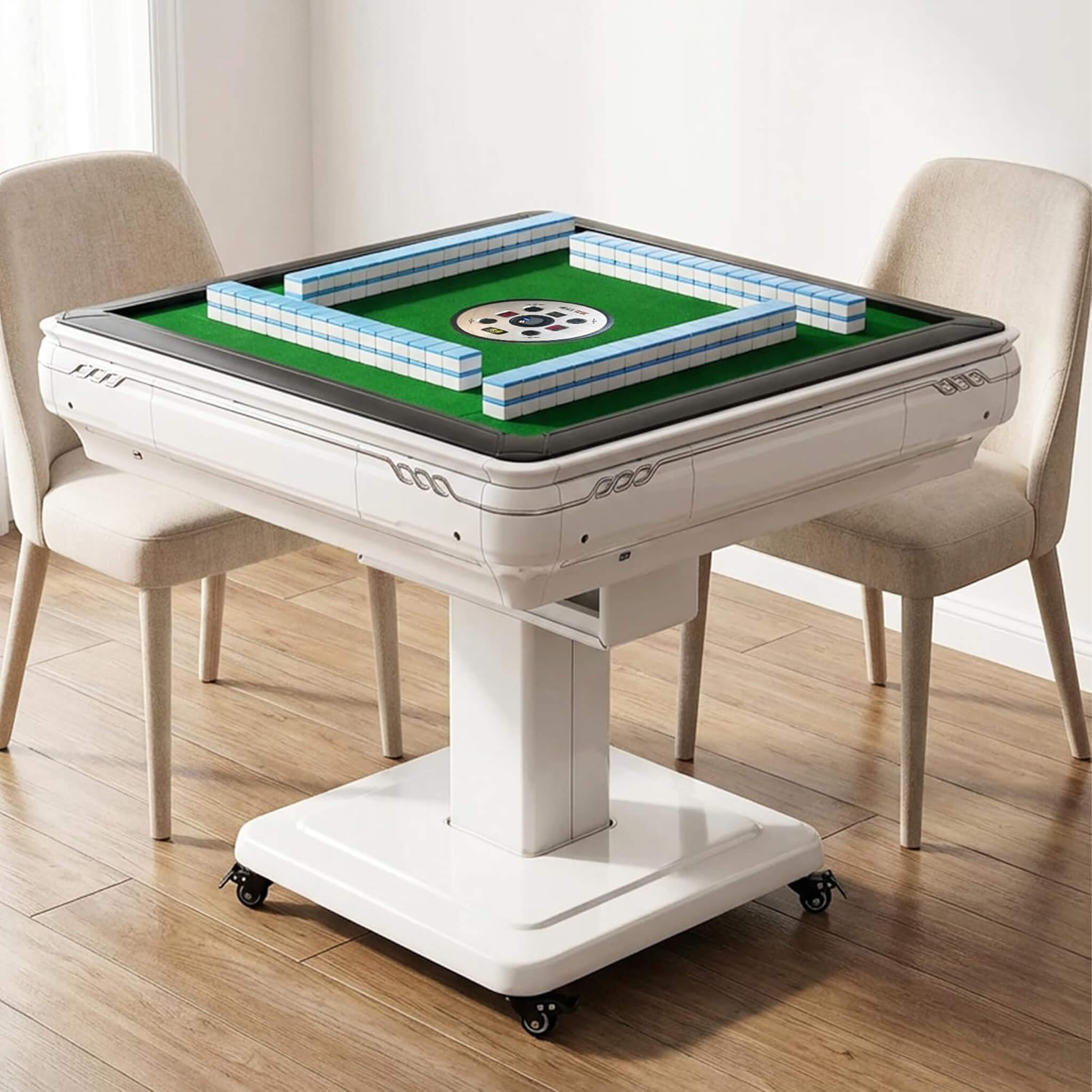 Premium Foldable 4-Player Automatic Mahjong Table With 2 Tile Sets (SAK57230) by SAKSBY WHOLESALE