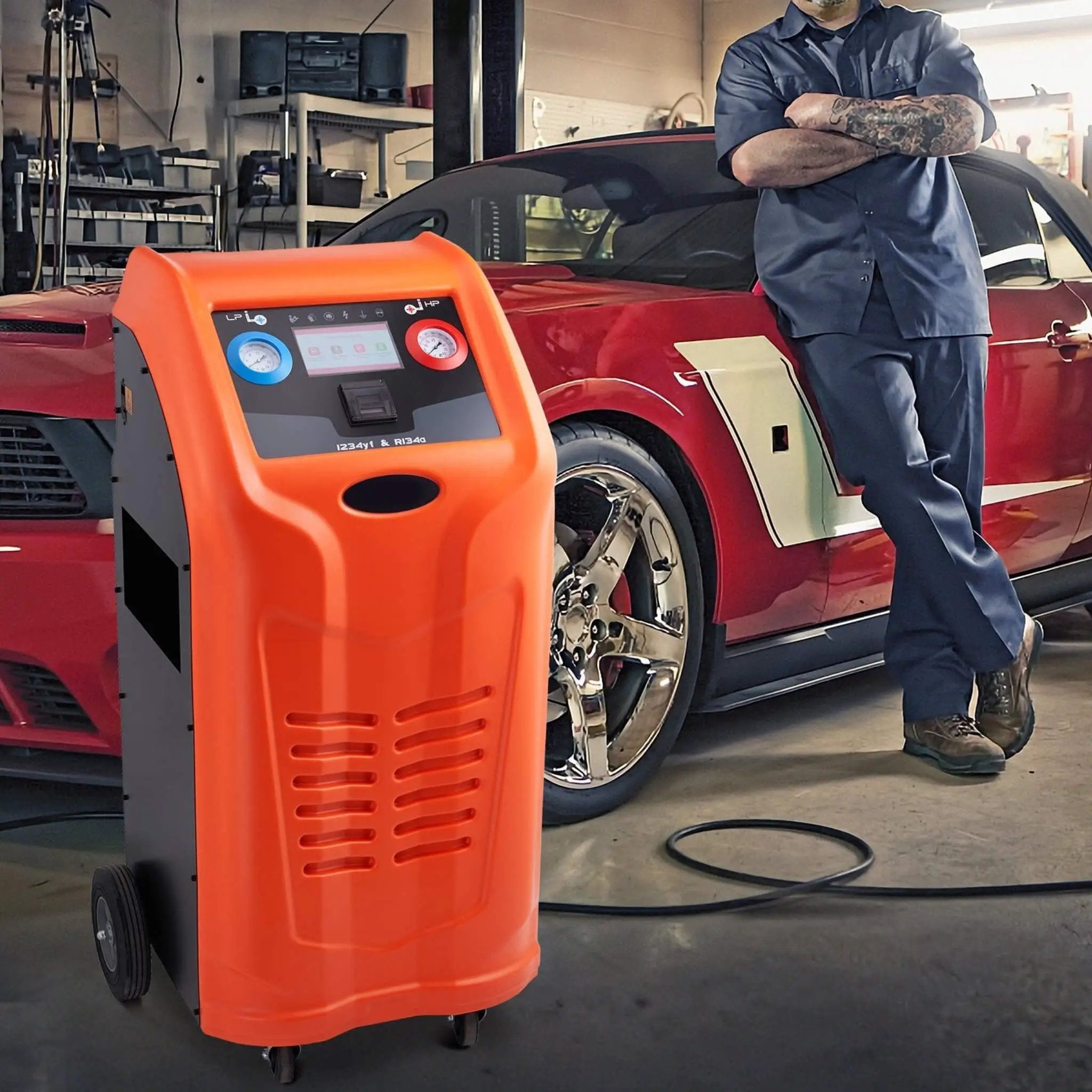 Premium Fully Automatic Dual Cylinder AC Refrigerant Recovery Machine Kit (SAK49605) by SAKSBY WHOLESALE