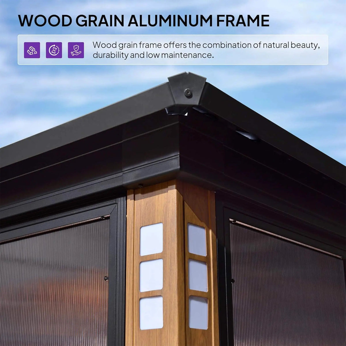 Alora Prestige Premium Hardtop Double Top Outdoor Patio Solarium Sunroom (SAK43078) by SAKSBY WHOLESALE