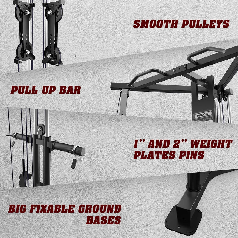 Rovix Premium Home Cable Crossover Full Body Workout Fly Machine, 350LBS (SAK06341) by SAKSBY WHOLESALE