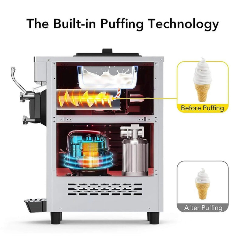 Premium 1200W Industrial Single-Flavor Soft Serve Ice Cream Maker Machine (SAK81752) by SAKSBY WHOLESALE