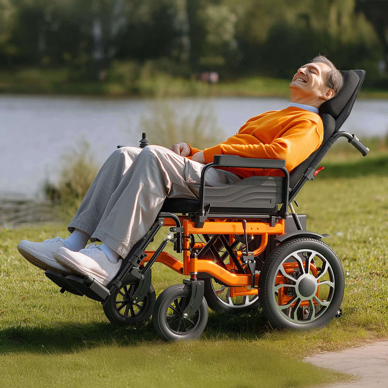 Motivo Premium Lightweight Electric Full Reclining Motorized Foldable Wheelchair (SAK91516) by SAKSBY WHOLESALE