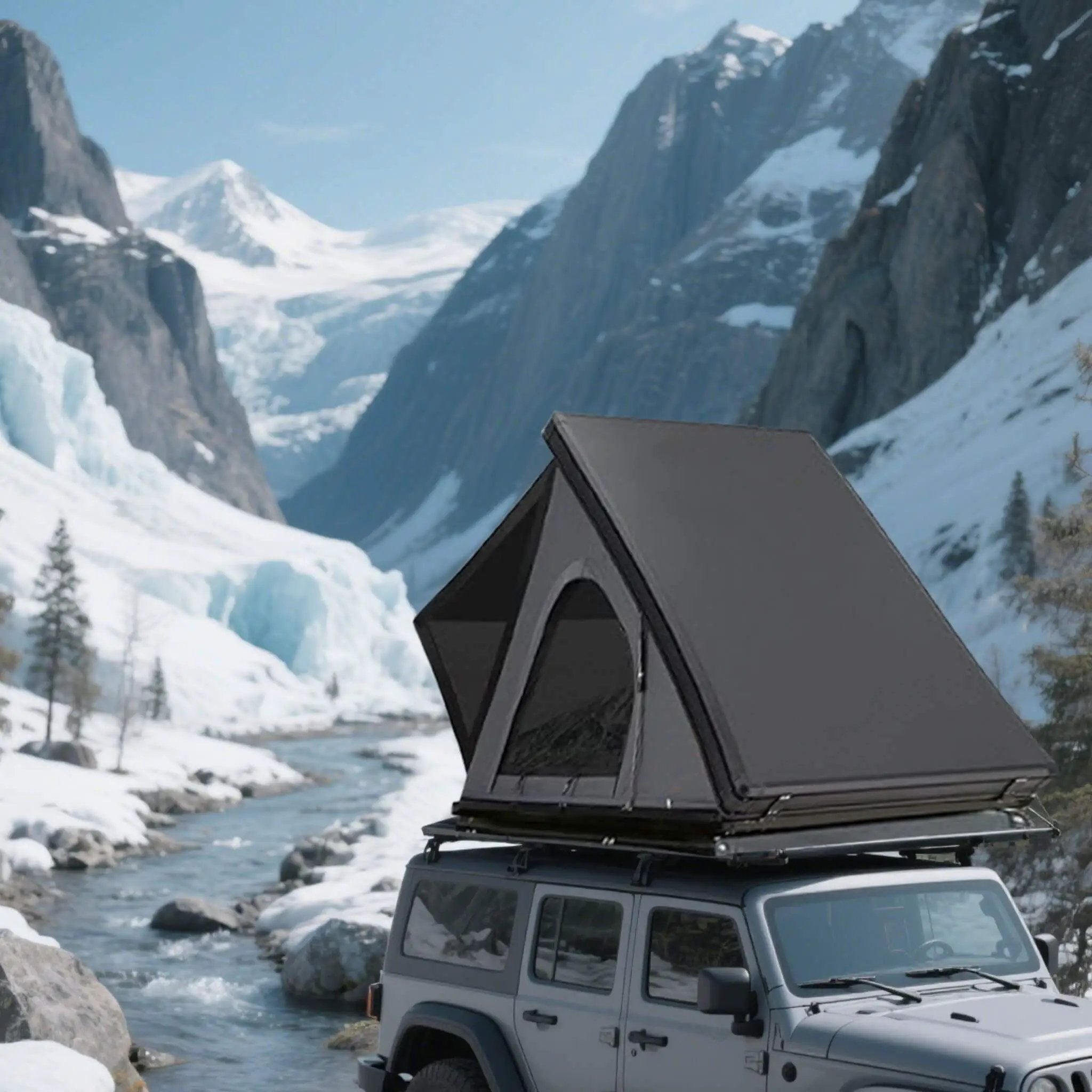 Trailora Apex Premium Lightweight Hard Shell Rooftop Tent With LED Strip And Memory Foam (SAK51780) by SAKSBY WHOLESALE