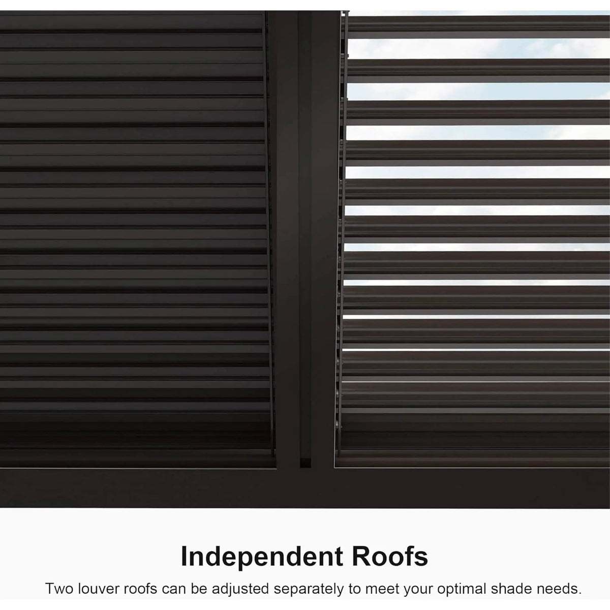 Alora Premium Outdoor Aluminum Louvered Patio Pergola With LED Lights [PERGOLA ONLY] (SAK24896) by SAKSBY WHOLESALE