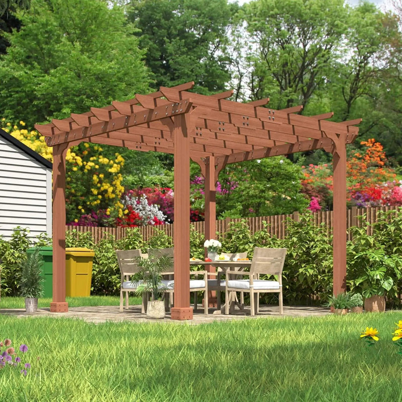 Alora Premium Outdoor Cedar Wood Pergola With Slatted Roof (SAK87024) by SAKSBY WHOLESALE