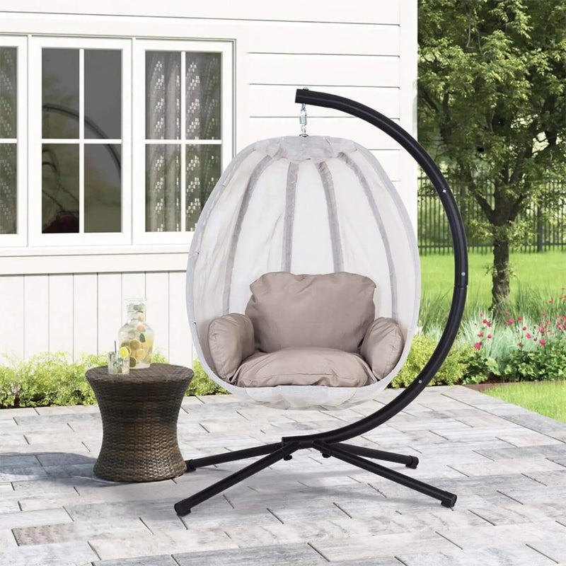 Premium 70-Inch Outdoor Hammock Egg Swing Chair With Stand (SAK42317) by SAKSBY WHOLESALE